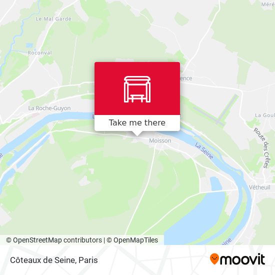 Mapa Côteaux de Seine