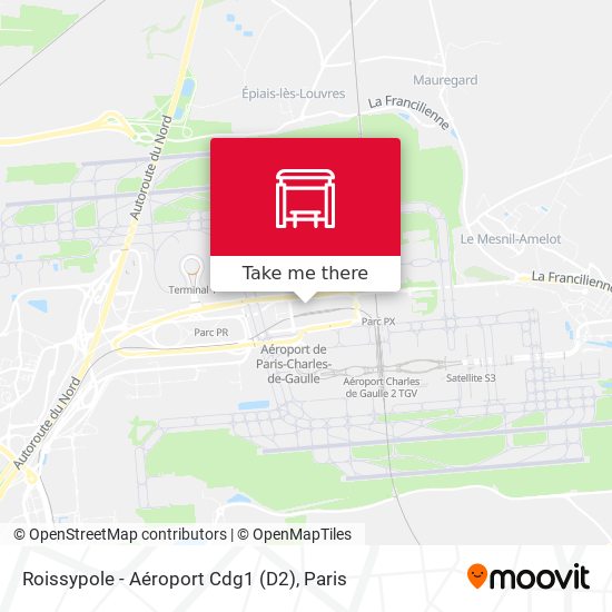 Roissypole - Aéroport Cdg1 (D2) map