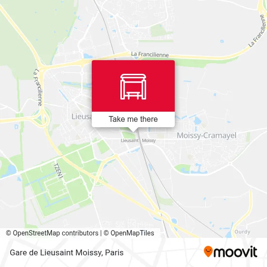 Gare de Lieusaint Moissy map