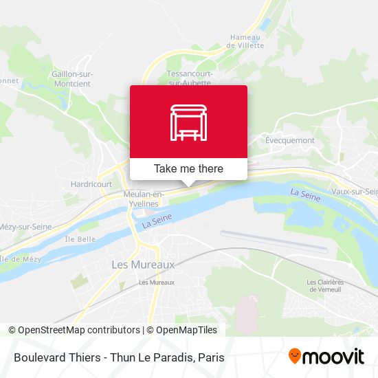 Mapa Boulevard Thiers - Thun Le Paradis