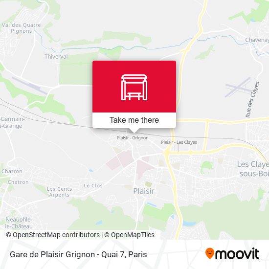 Mapa Gare de Plaisir Grignon - Quai 7