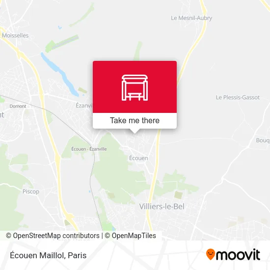 Écouen Maillol map