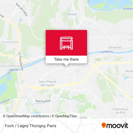 Foch / Lagny Thorigny map