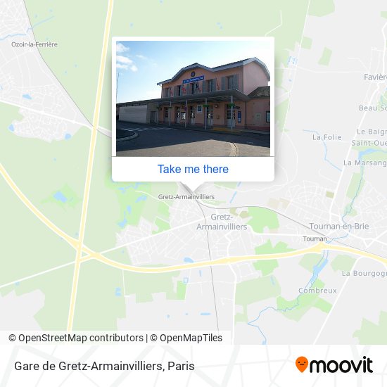 Gare de Gretz-Armainvilliers map
