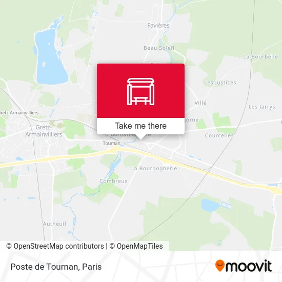 Poste de Tournan map