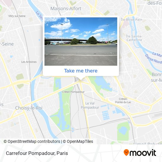 Carrefour Pompadour map
