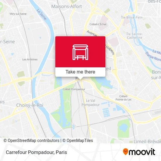 Carrefour Pompadour map