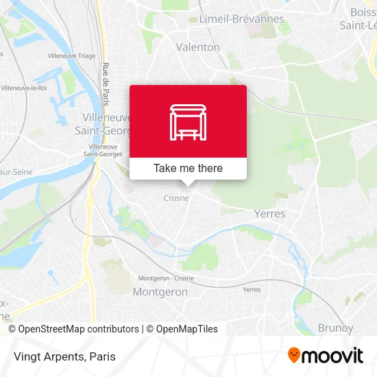 Vingt Arpents map