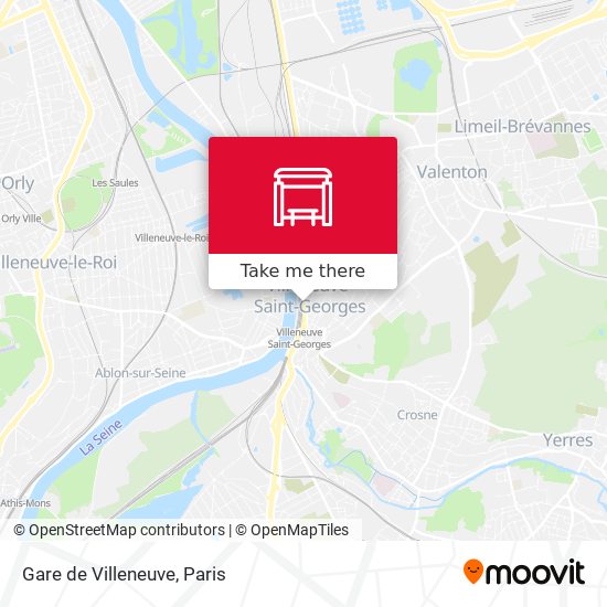 Mapa Gare de Villeneuve