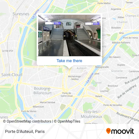 Porte D'Auteuil map