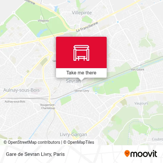 Gare de Sevran Livry map