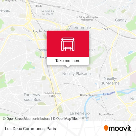 Les Deux Communes map