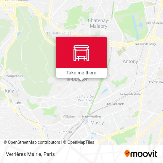 Verrières Mairie map