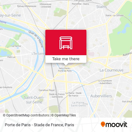 Mapa Porte de Paris - Stade de France