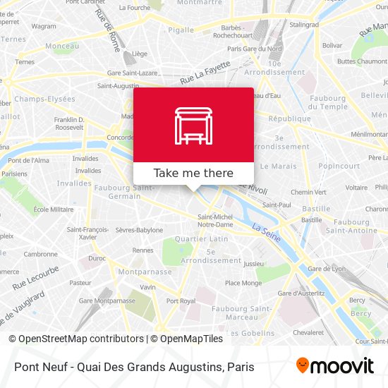 Mapa Pont Neuf - Quai Des Grands Augustins