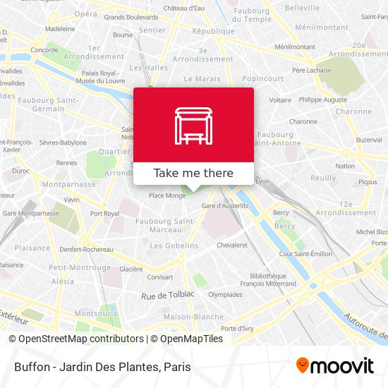 Buffon - Jardin Des Plantes map