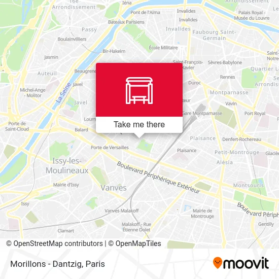 Morillons - Dantzig map