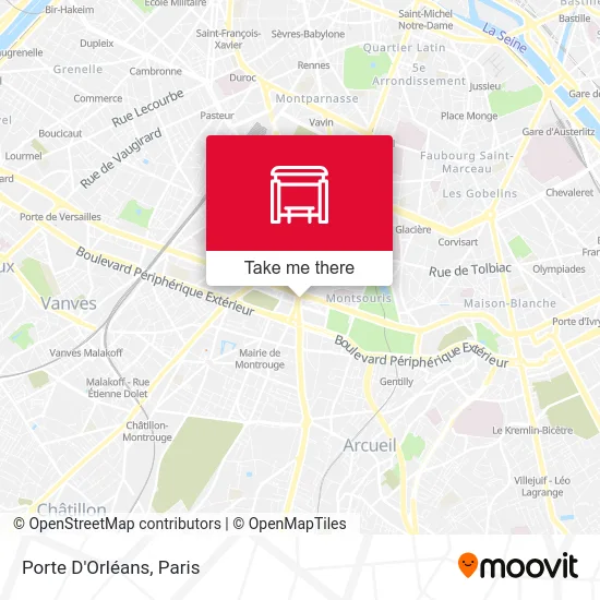 Porte D'Orléans map