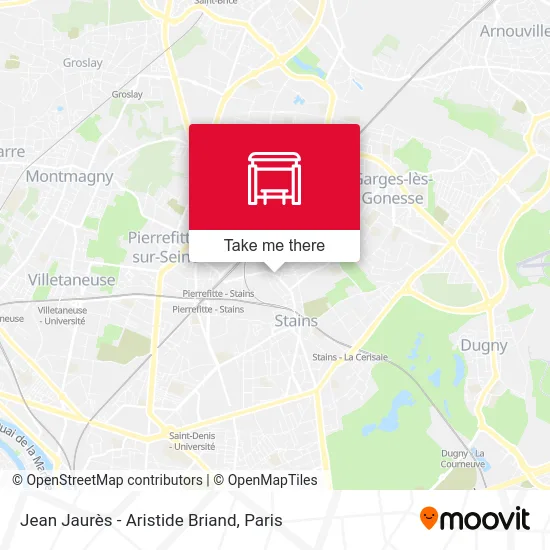 Jean Jaurès - Aristide Briand map