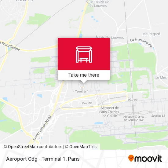 Aéroport Cdg - Terminal 1 map