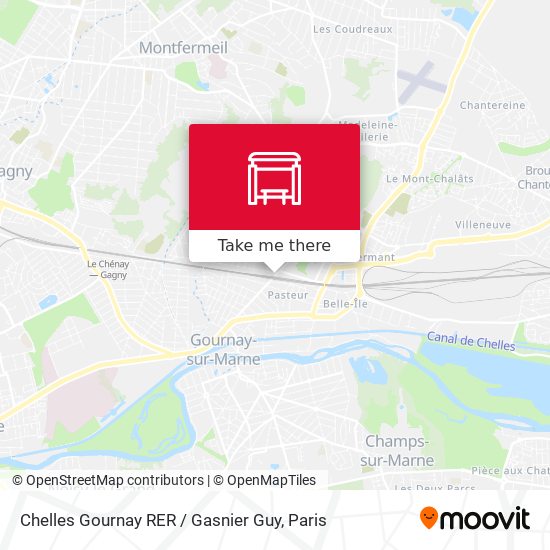 Mapa Chelles Gournay RER / Gasnier Guy