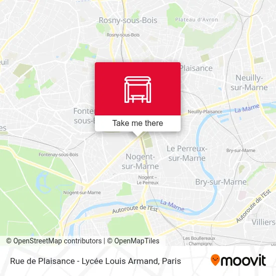 Rue de Plaisance - Lycée Louis Armand map