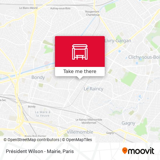 Président Wilson - Mairie map