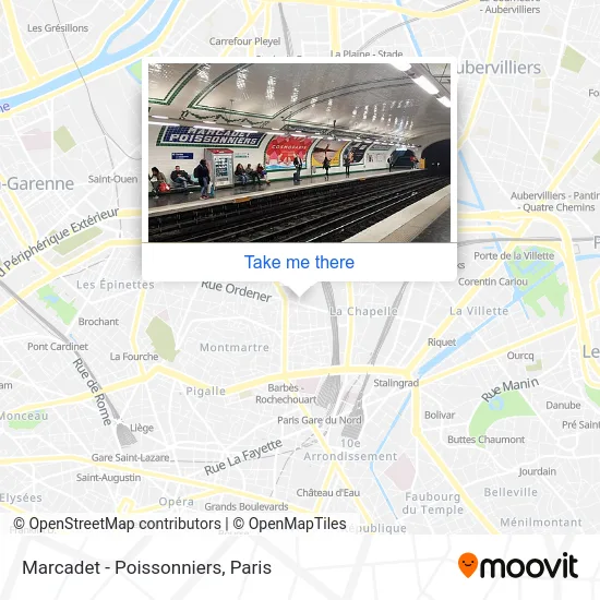 Marcadet - Poissonniers map