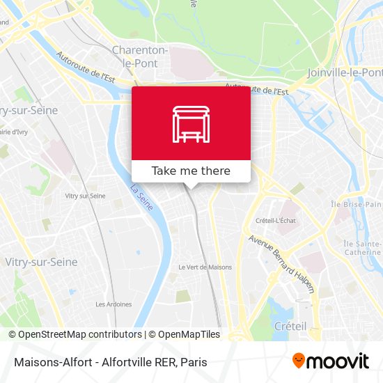 Maisons-Alfort - Alfortville RER map