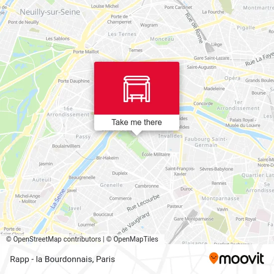 Mapa Rapp - la Bourdonnais