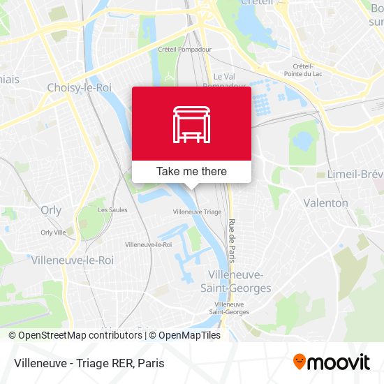 Mapa Villeneuve - Triage RER