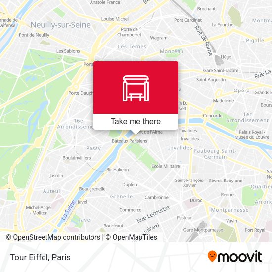 Tour Eiffel map