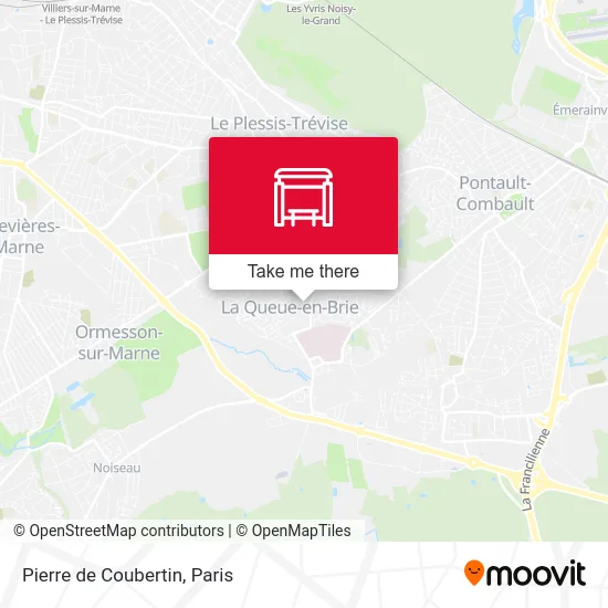 Pierre de Coubertin map