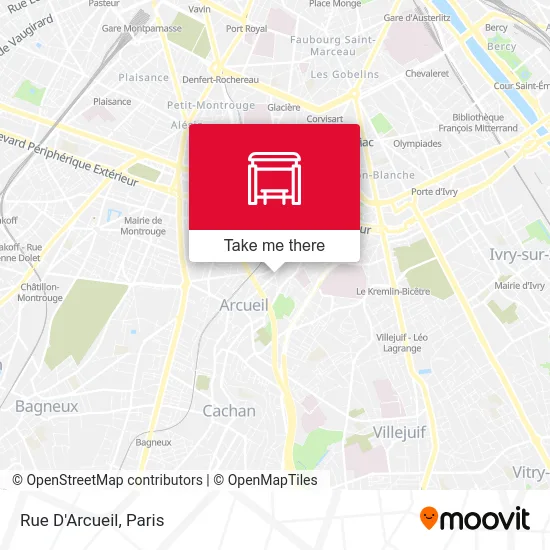 Mapa Rue D'Arcueil