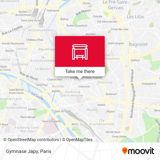 Gymnase Japy map