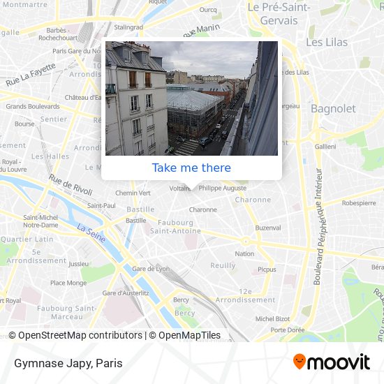 Gymnase Japy map