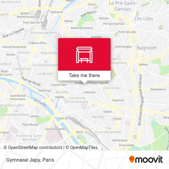 Gymnase Japy map