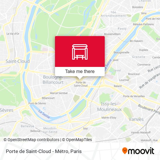 Porte de Saint-Cloud - Métro map