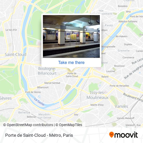 Porte de Saint-Cloud - Métro map