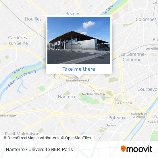 Mapa Nanterre - Université RER