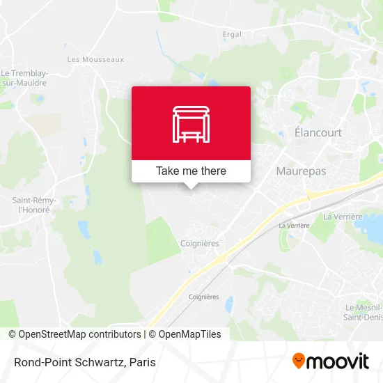 Mapa Rond-Point Schwartz