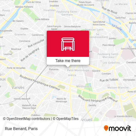 Mapa Rue Benard