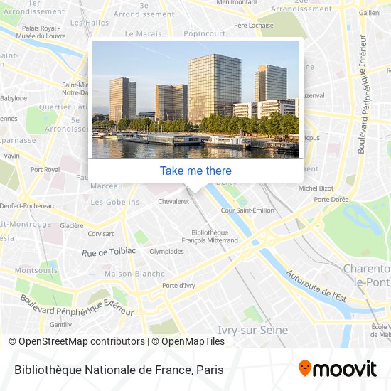 Mapa Bibliothèque Nationale de France