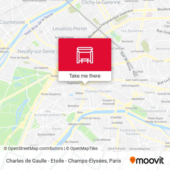 Charles de Gaulle - Etoile - Champs-Élysées map