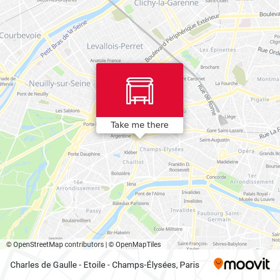 Mapa Charles de Gaulle - Etoile - Champs-Élysées