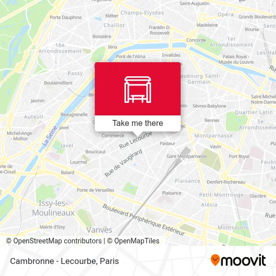 Cambronne - Lecourbe map