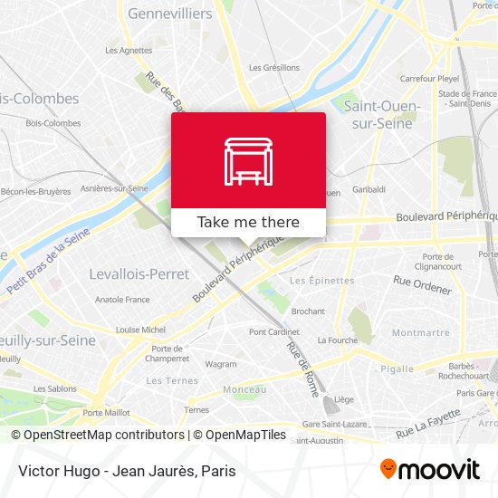 Victor Hugo - Jean Jaurès map
