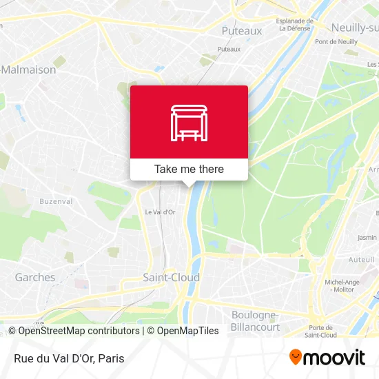 Mapa Rue du Val D'Or