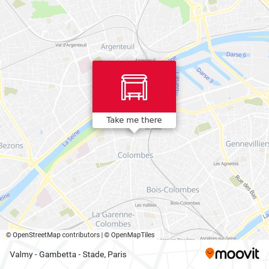 Valmy - Gambetta - Stade map