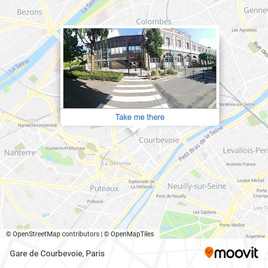 Gare de Courbevoie map